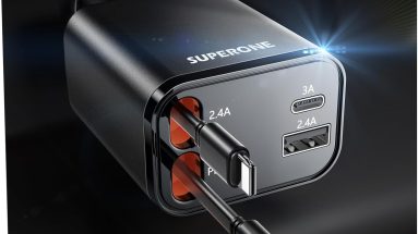 Rev Up Your Road Trips: The SUPERONE 69W Retractable Car Charger Review!