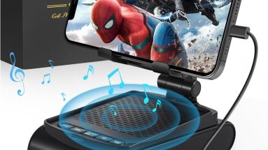Ultimate Dad Gift: Stylish Cell Phone Stand Meets Wireless Bluetooth Speaker!